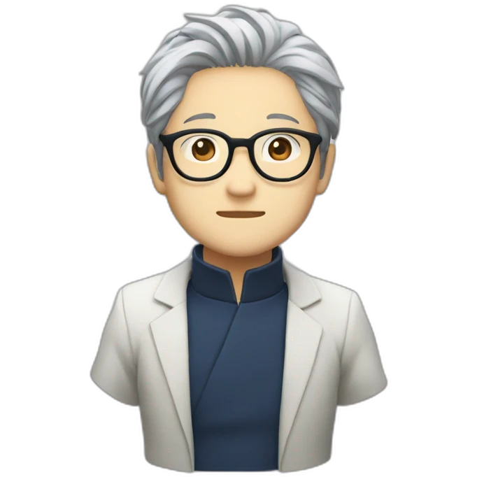 Satoru Gojo with glasses emoji