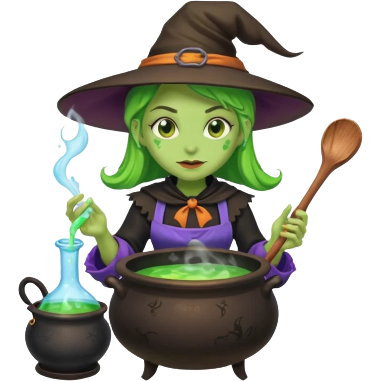 green witch cooking potion emoji