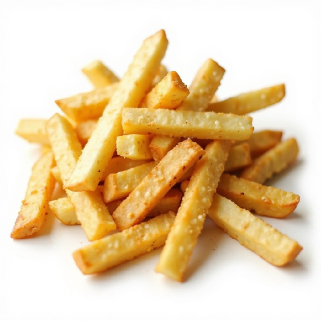 realistic natural detailed isolated french fries without background emoji