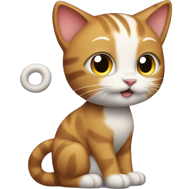 Cat with a tail emoji