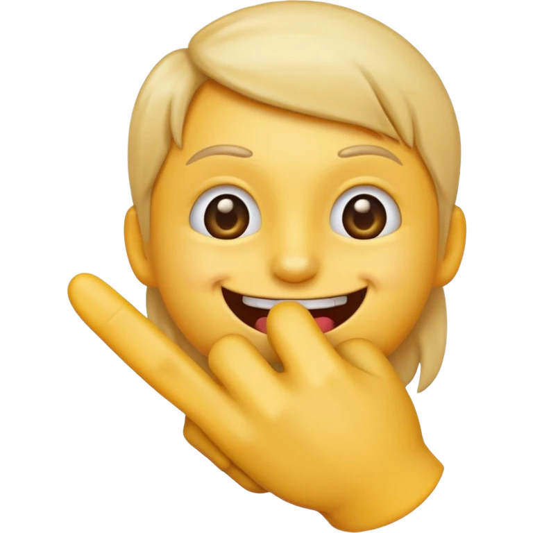 Emoji mordiendo se un dedo emoji