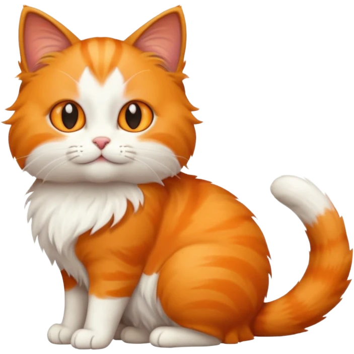 make the tail longer facing the left and the belly smaller emoji