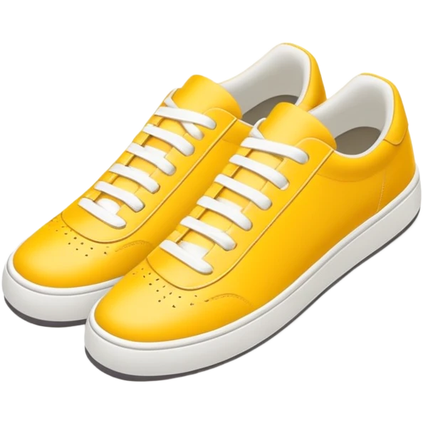 Sneakers (top view) – yellow, the width and height of image must be equal in size emoji