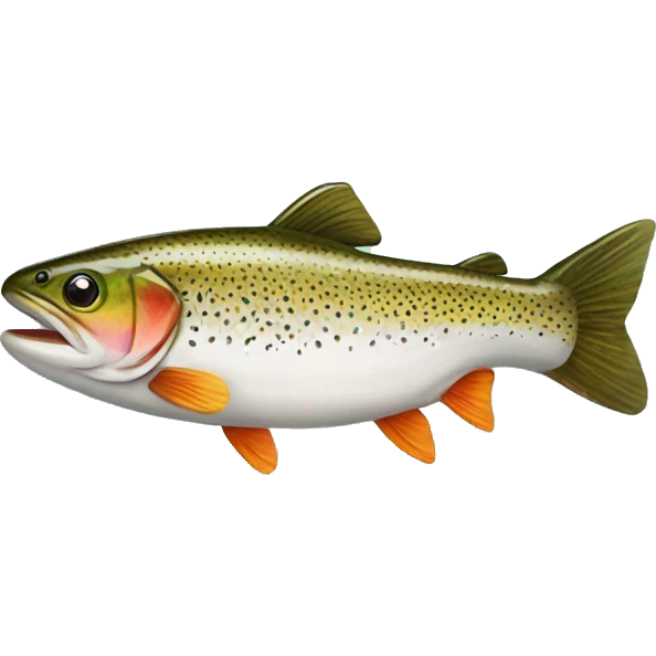 Trout fish with a bow tie  emoji
