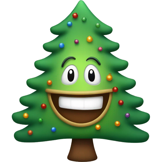 smiling christmas tree emoji