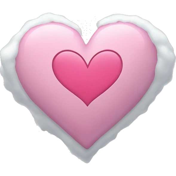 Herz mit einer rosa Schneeflocke  emoji