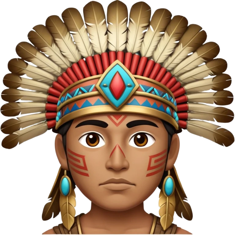 Toltec warrior with headdress emoji