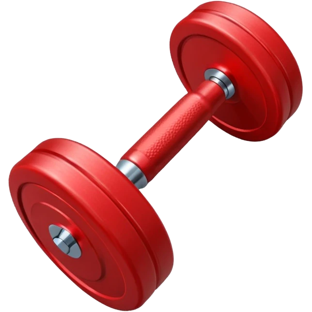 one red dumbbell, single fitness weight emoji