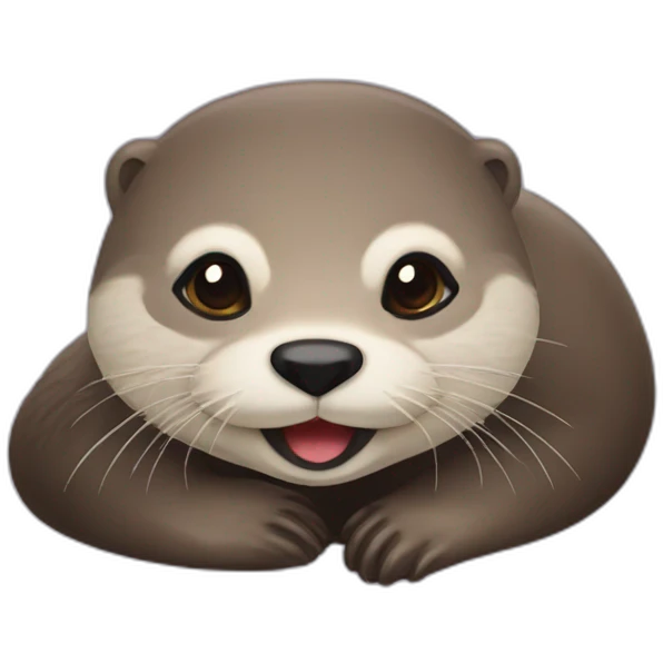 Loutre avec des cœur emoji