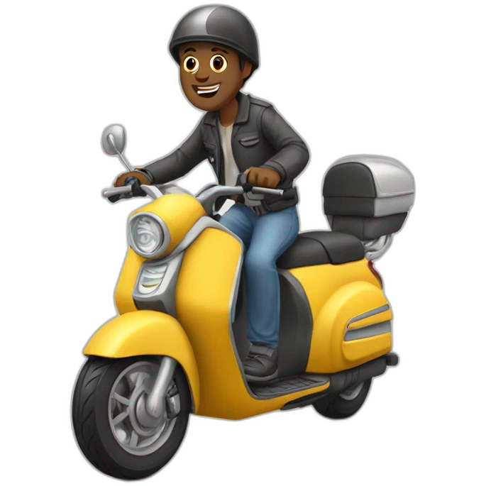 zemour qui fait du scooter emoji
