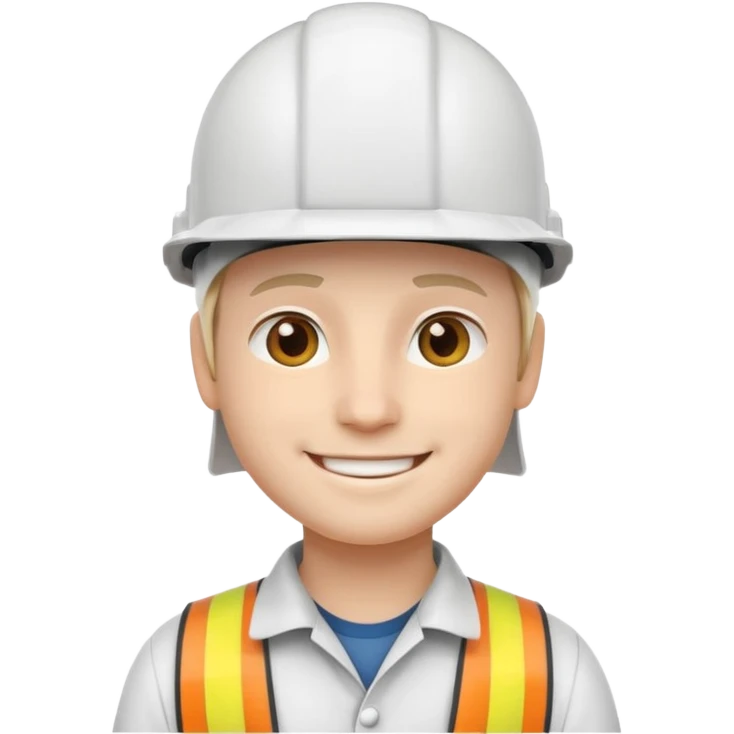 Engineer white helmet emoji