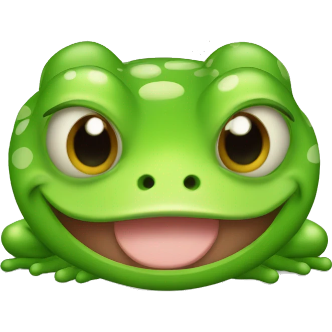 Cute frog emoji
