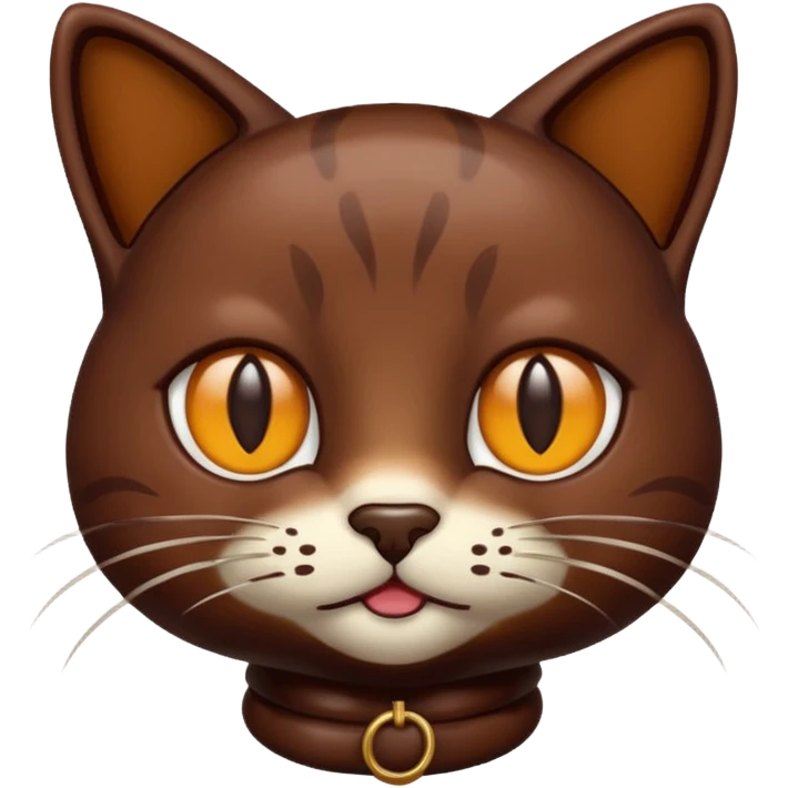 cat fully made of chocolate emoji