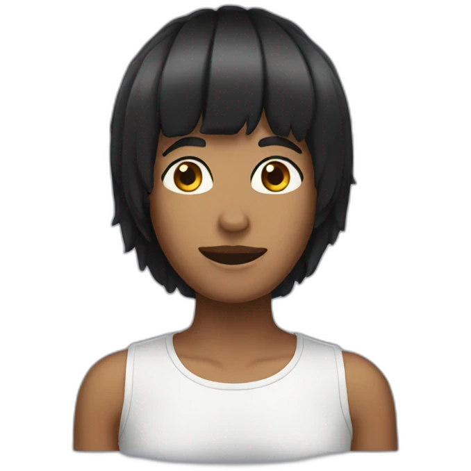 black wig emoji