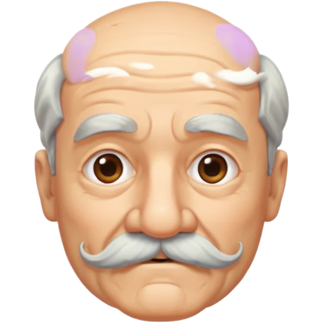 black mustache old man,Big mustache.
negative: Dont use same face style. emoji