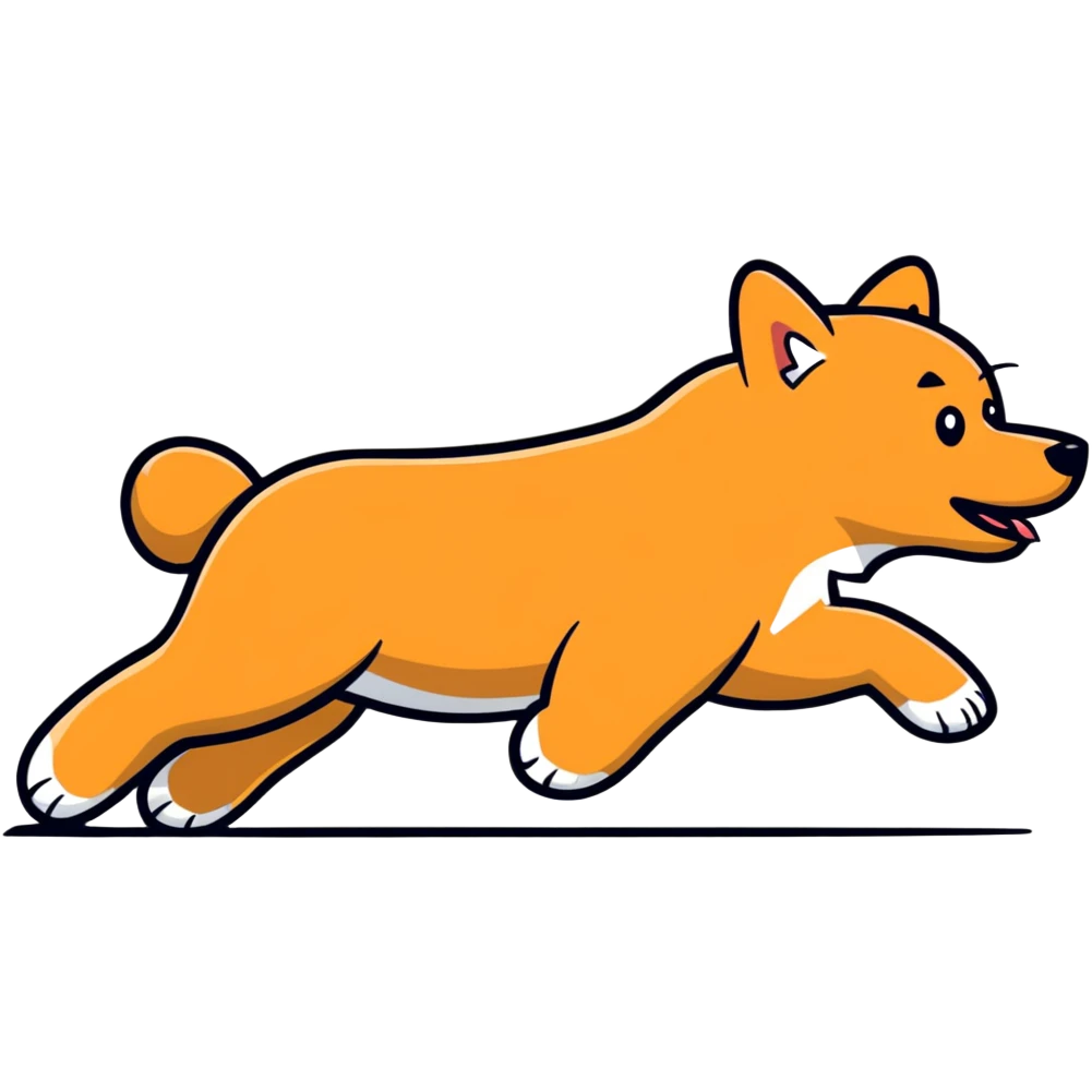 Dog chasing bear emoji