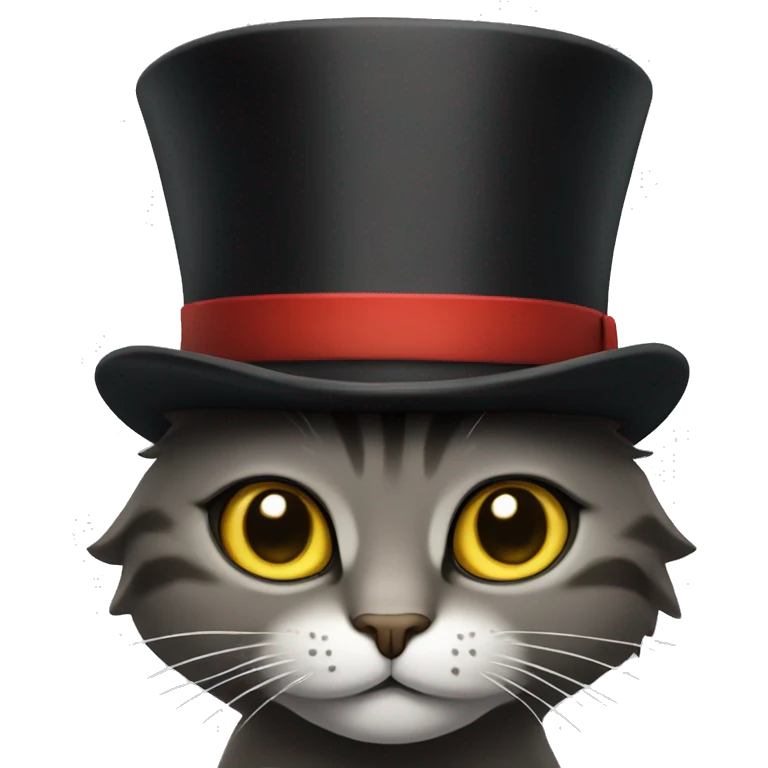 Cat with a top hat emoji