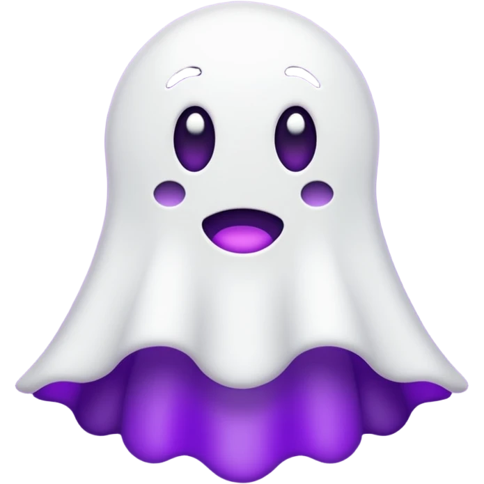 fantasma roxo e branco emoji