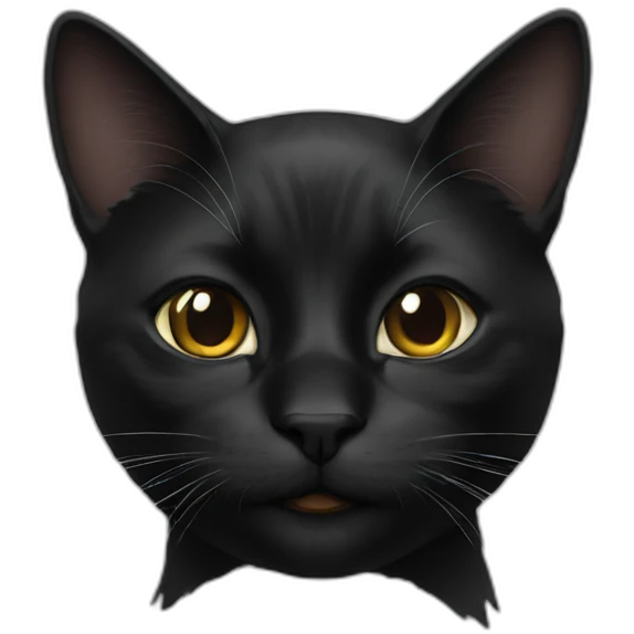 Black cat realistic emoji