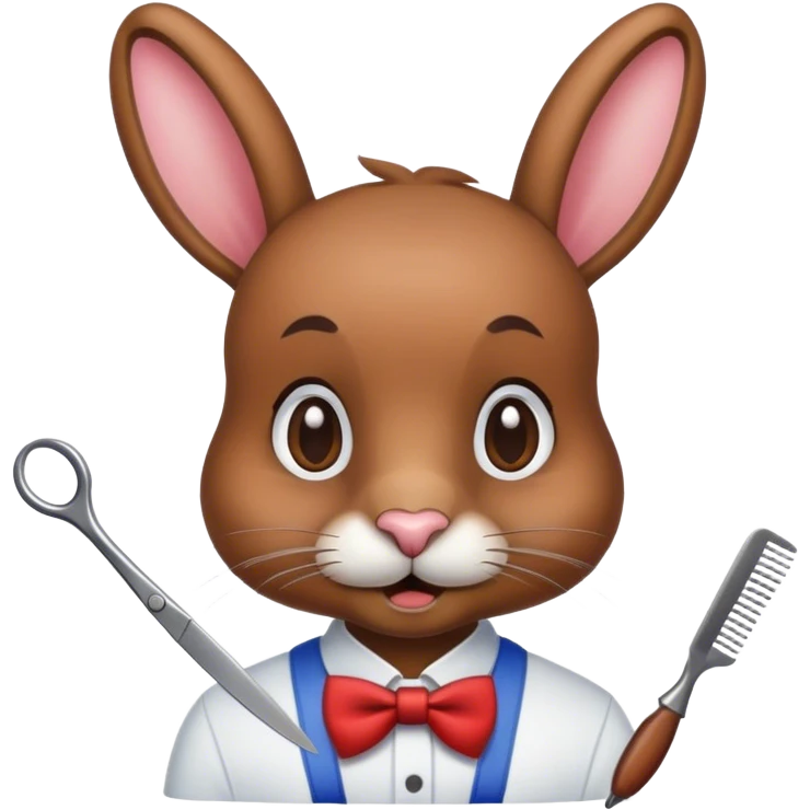 Conejo barbero emoji