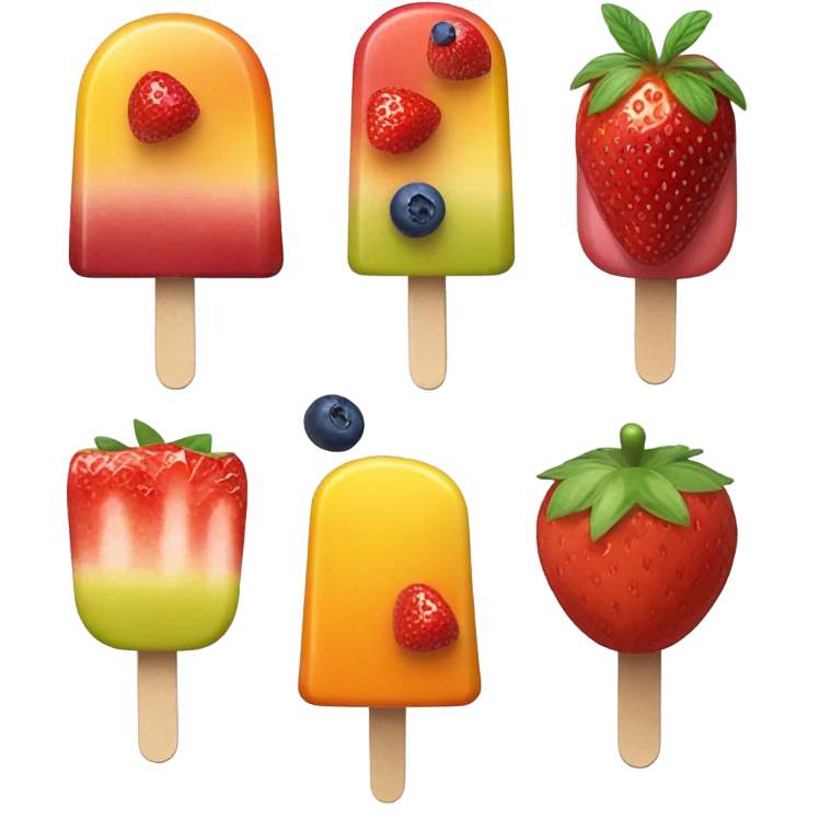 Fruit popsicles emoji