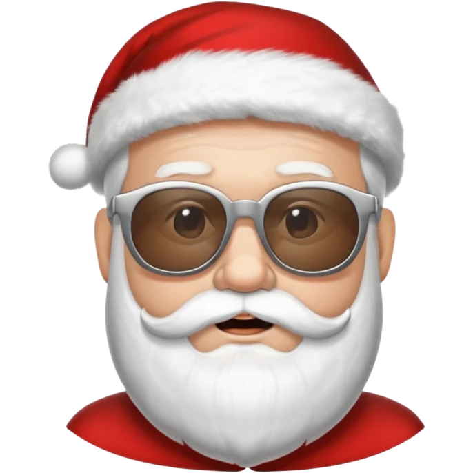 SAnta with square sunglasses emoji
