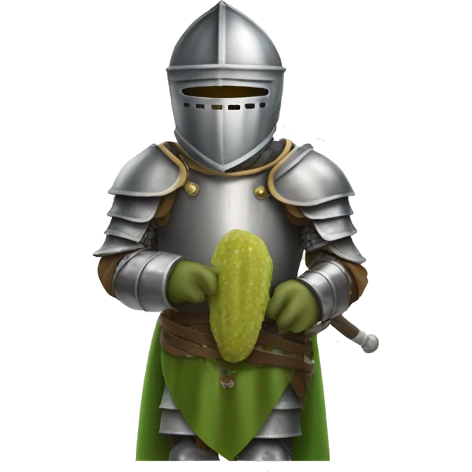 Knight eating pickle emoji