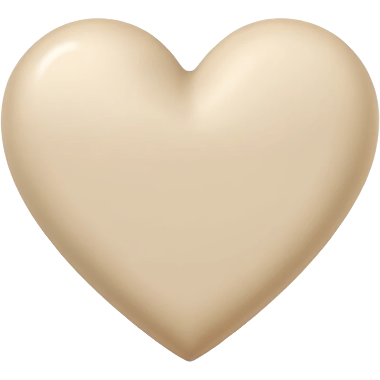 Pale beige bulky heart emoji