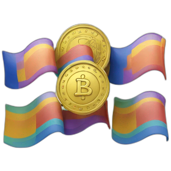 bi flag coins emoji