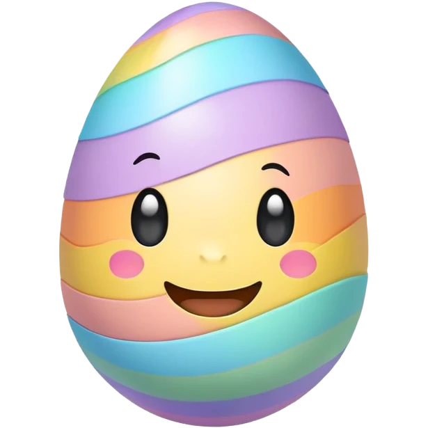 easter rainbow kawaii egg emoji
