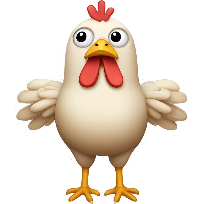 chicken with human arms emoji