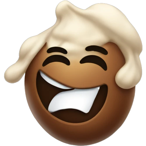 Flying poop winking emoji