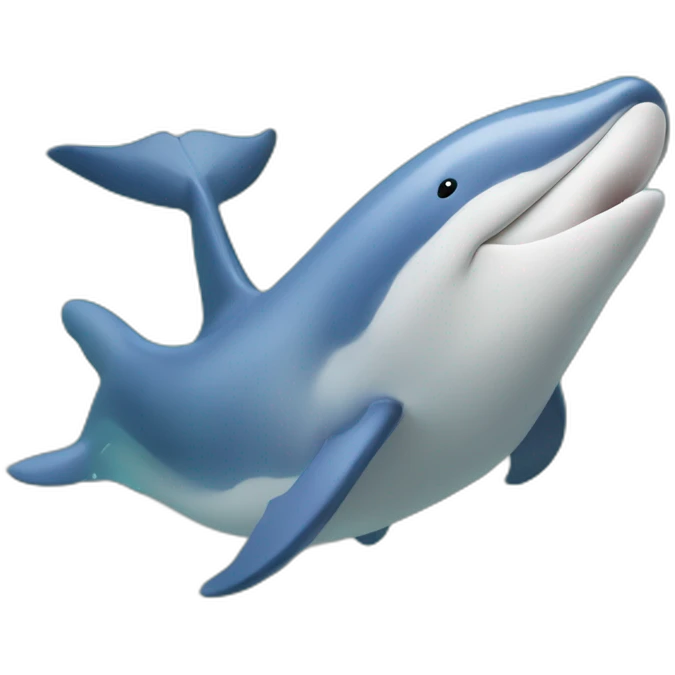 Dauphin saute par dessus une baleine emoji