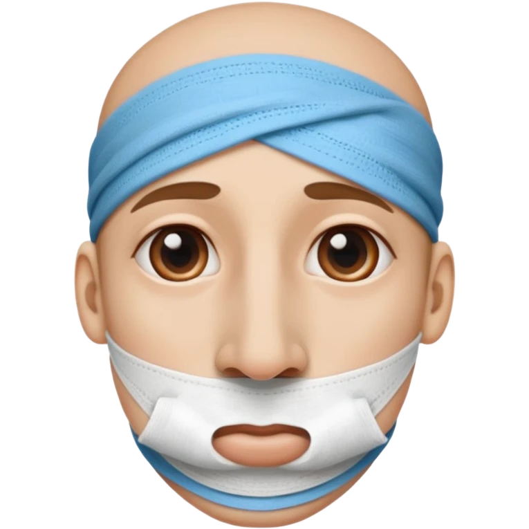 a big nose with a bandage on it  emoji