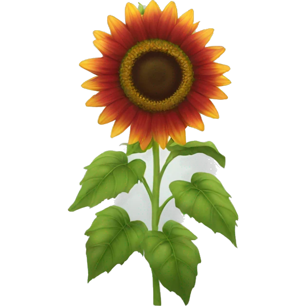 Red sunflower  emoji