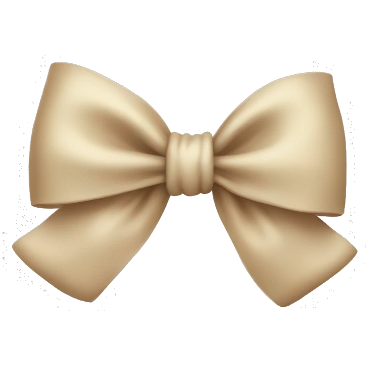 beige bow emoji