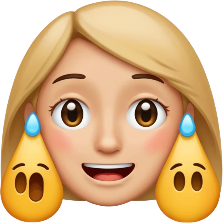 I want to create an emoji in that image we can see both Sad and happy feeling simultaneosly  give in Ai generated face  emoji