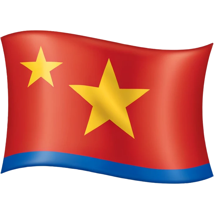 vietnam flag, but the lower half is painted blue emoji