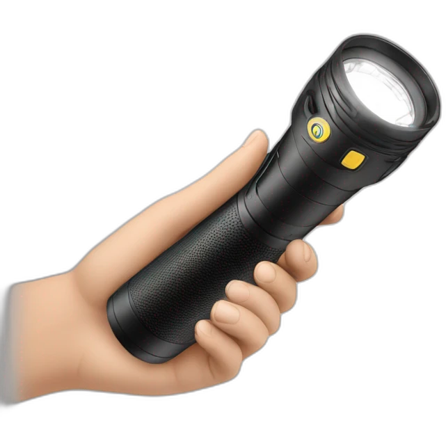 hitec Flashlight in the hand emoji