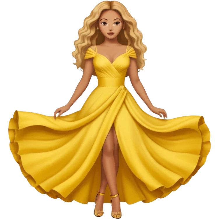Beyonce with yellow outfit emoji