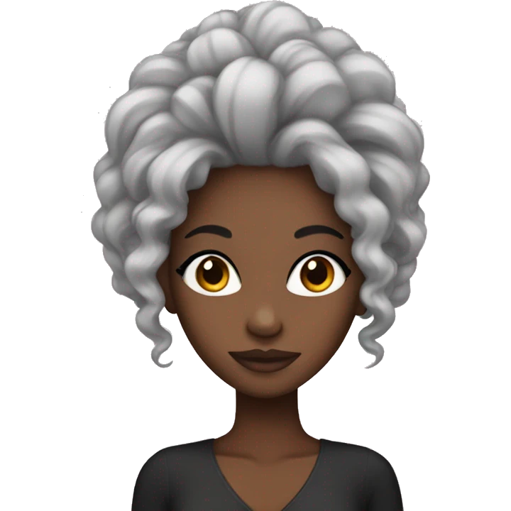 Black girl with long lashes emoji