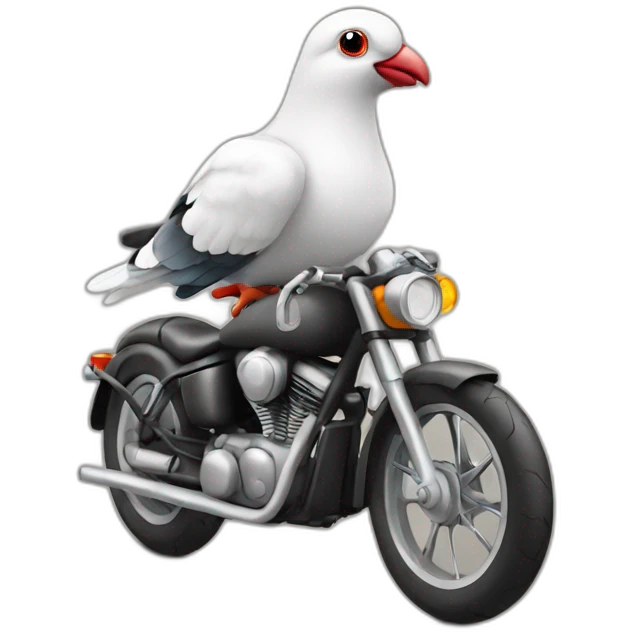 biker pigeon emoji