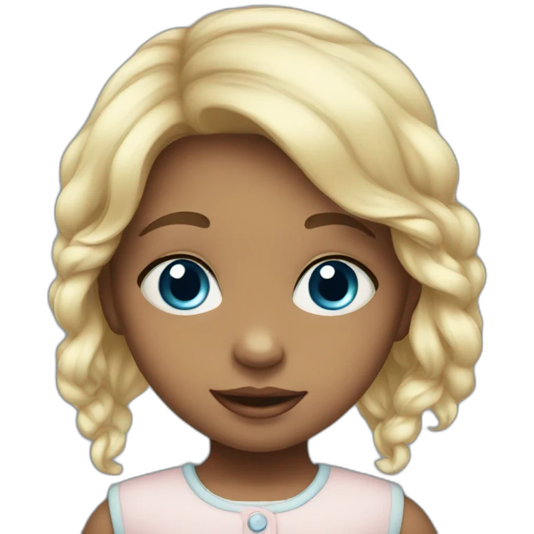 baby, girl, one, blue eyes emoji