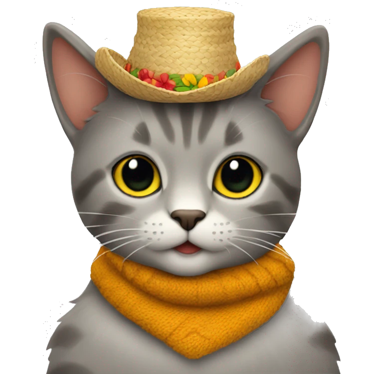 Cat-branca-festa junina emoji
