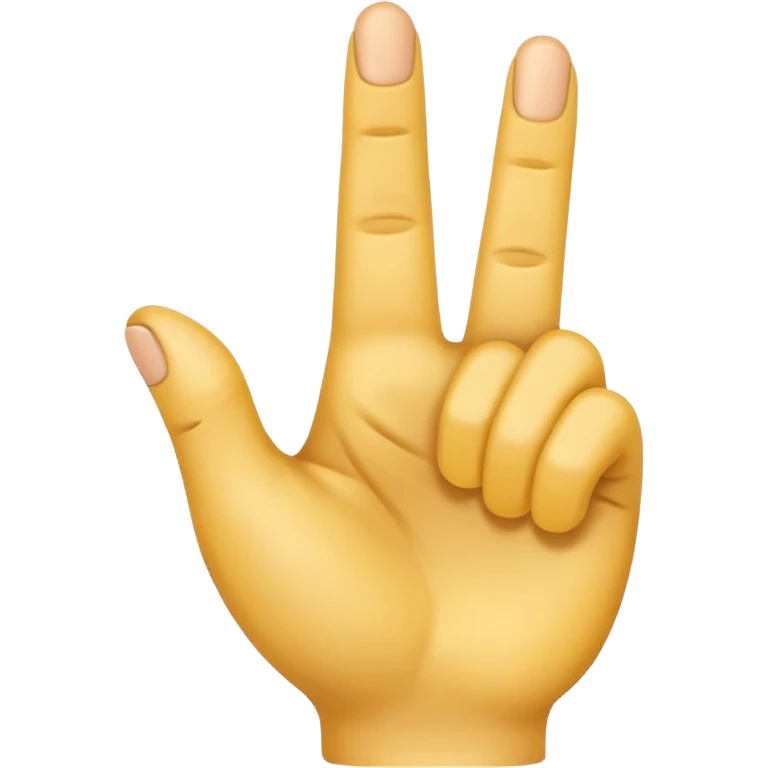 I want a emoji with just middle finger bend towards and every other fingers amd thumb straight  emoji