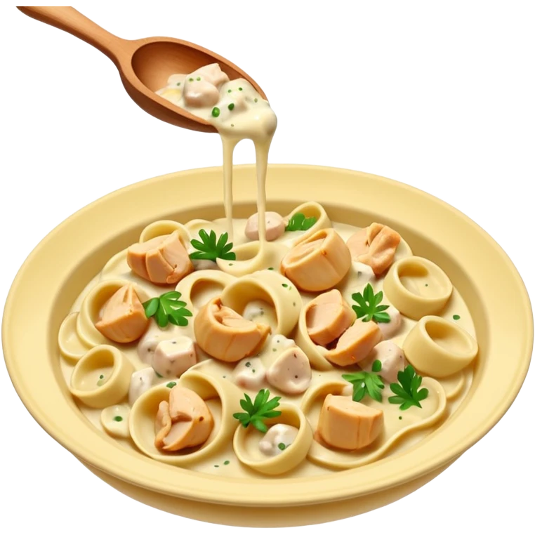 Chicken tortellini Alfredo  emoji