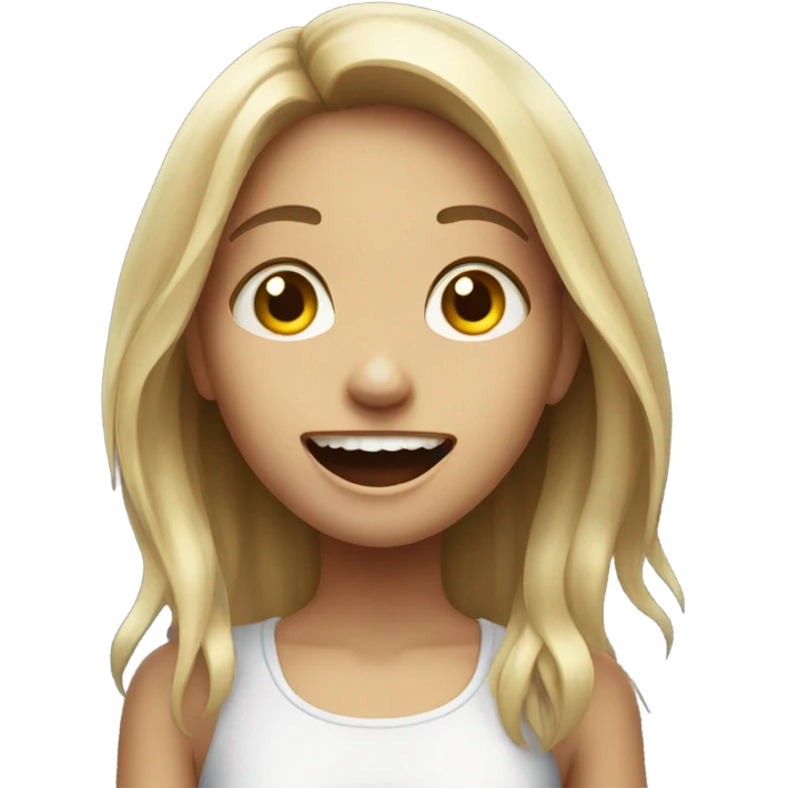 cheerful girl in horror theme emoji
