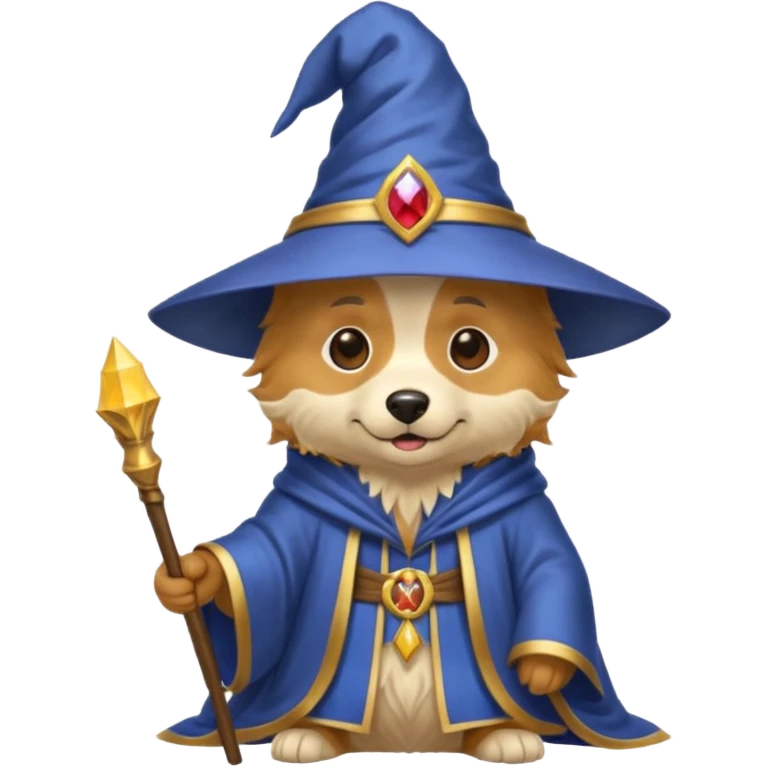 Dog wizard emoji