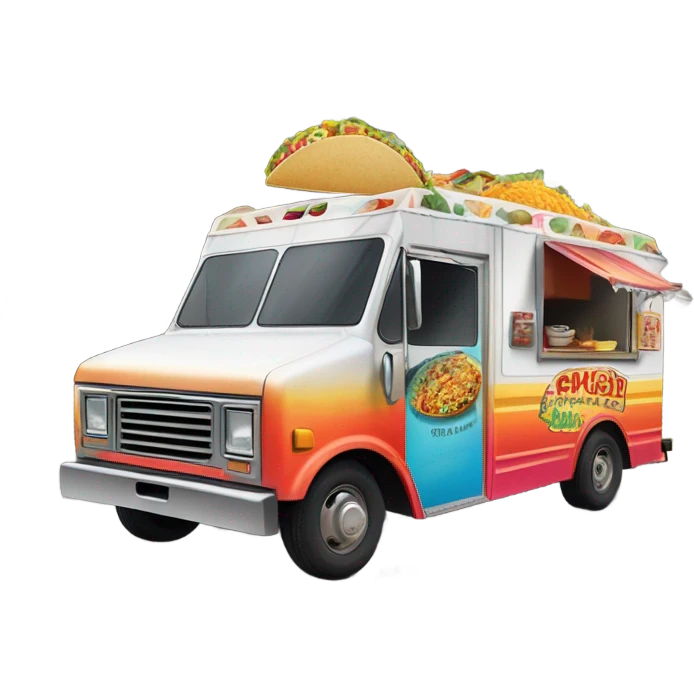 Taco truck crashing into house emoji