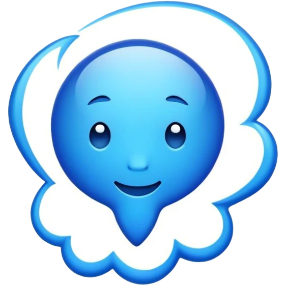 Aesthetic blue emoji